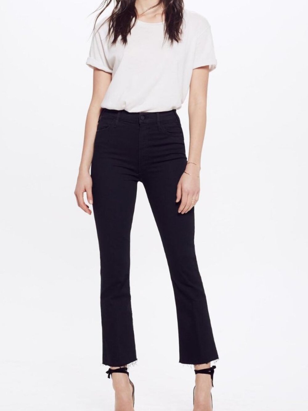 MOTHER The Hustler Ankle Fray Jeans - Dark Blue - Size 23